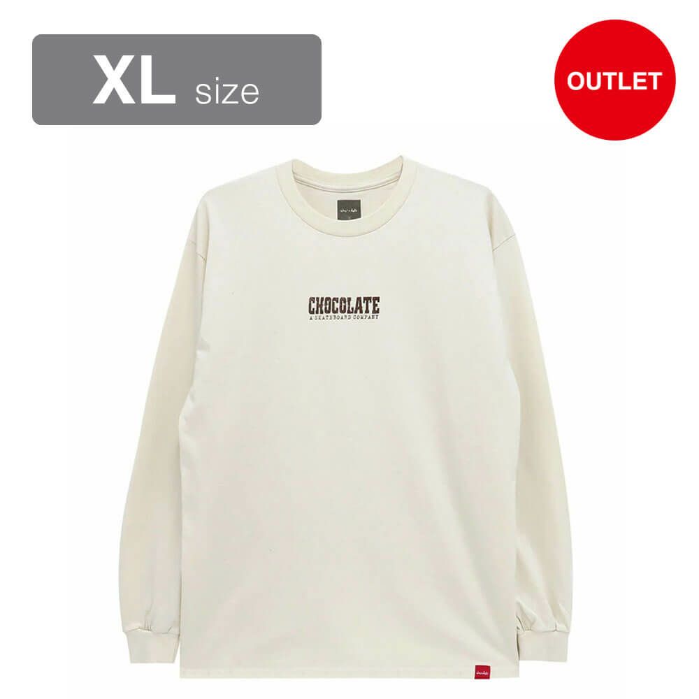 （アウトレット価格 7,150円 → 5,490円）CHOCOLATE LONG SLEEVE チョコレート ロングスリーブTシャツ WESTERN CREAM 糸の混入 スケートボード スケボー