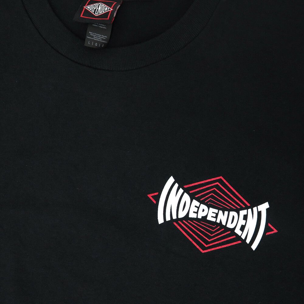  INDEPENDENT T-SHIRT インディペンデント Tシャツ VERTIGO SPAN BLACK スケートボード スケボー 2