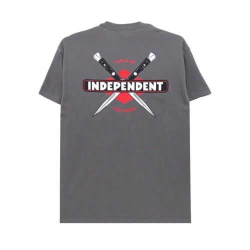  INDEPENDENT T-SHIRT インディペンデント Tシャツ TOOLS OF THE TRADE CHARCOAL スケートボード スケボー 