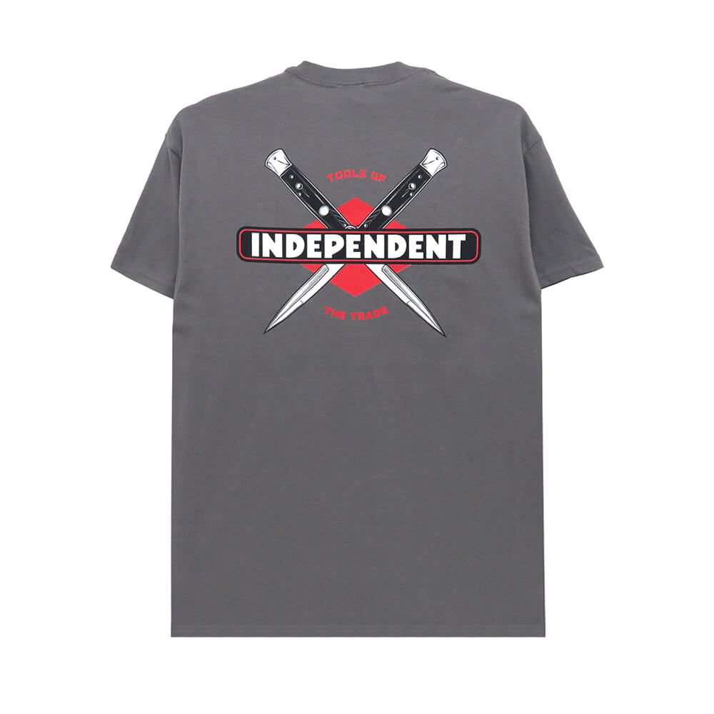  INDEPENDENT T-SHIRT インディペンデント Tシャツ TOOLS OF THE TRADE CHARCOAL スケートボード スケボー 