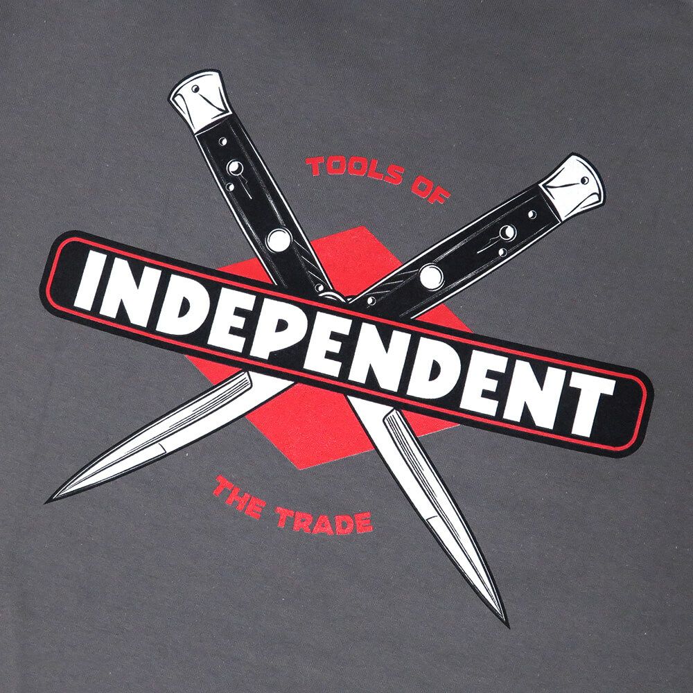  INDEPENDENT T-SHIRT インディペンデント Tシャツ TOOLS OF THE TRADE CHARCOAL スケートボード スケボー 3