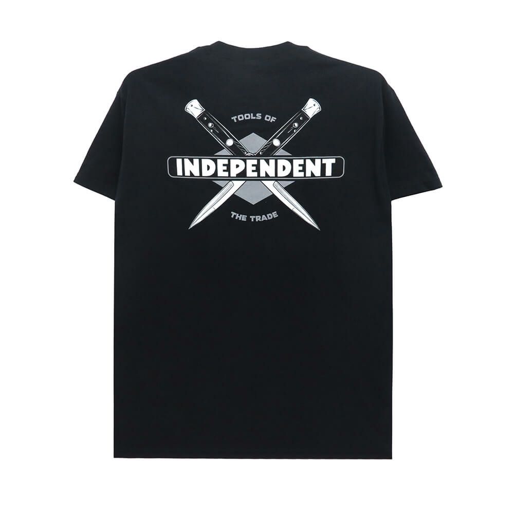  INDEPENDENT T-SHIRT インディペンデント Tシャツ TOOLS OF THE TRADE BLACK スケートボード スケボー 