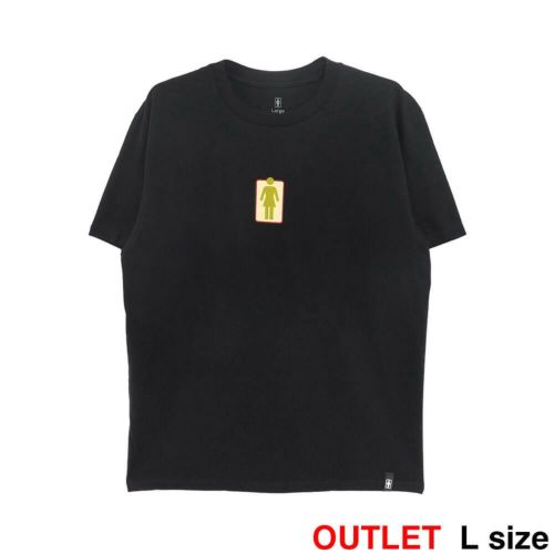 （アウトレット価格 6,380円 → 4,990円）GIRL T-SHIRT ガール Tシャツ OG NATURALS BLACK プリント傾き スケートボード スケボー