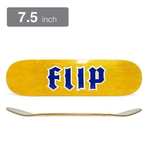 FLIP DECK フリップ デッキ TEAM CANCELED BLUE LOGO YELLOW STAIN 7.5 スケートボード スケボー