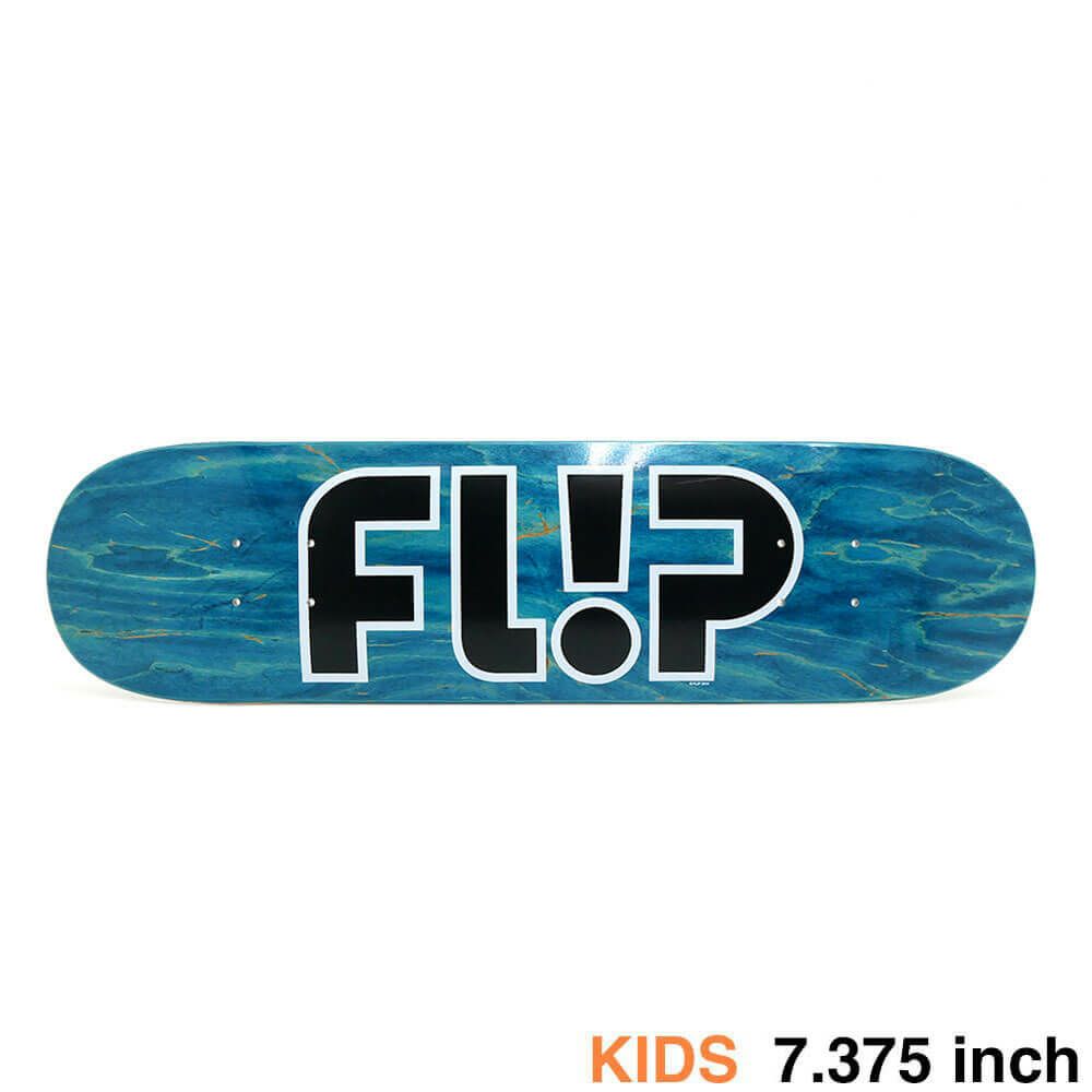 FLIP DECK フリップ デッキ（子供用） TEAM ODYSSEY BLACK LOGO EMERALD STAIN 7.375 スケートボード スケボー
