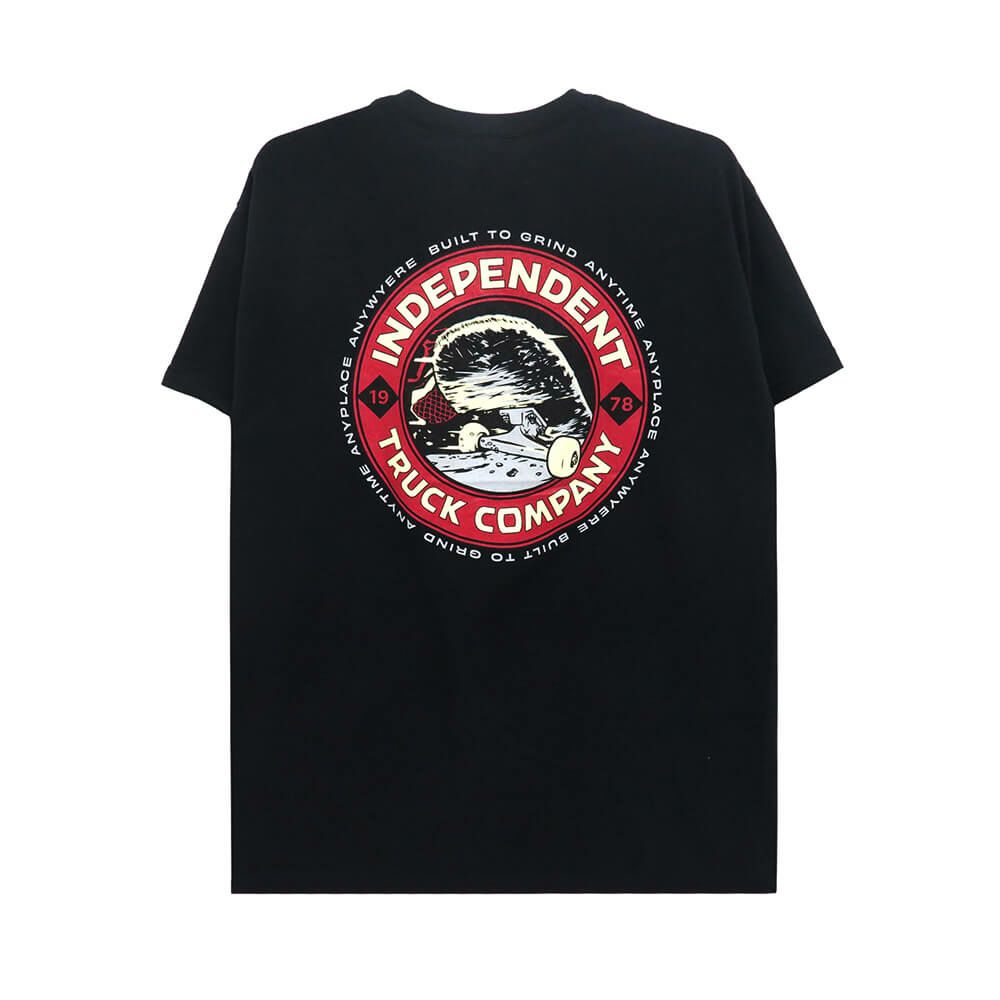  INDEPENDENT T-SHIRT インディペンデント Tシャツ ITC SMITH BLACK スケートボード スケボー 