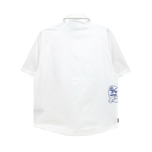 ADIDAS SKATEBOARDING SHORT SLEEVE SHIRTS アディダススケートボーディング 半袖シャツ SHMOO CS BUTTON WHITE スケートボード スケボー 1