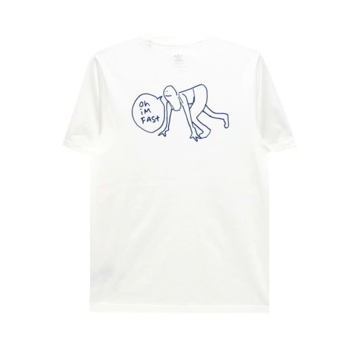 ADIDAS SKATEBOARDING T-SHIRT アディダススケートボーディング Tシャツ SHMOO G 2 WHITE スケートボード スケボー 