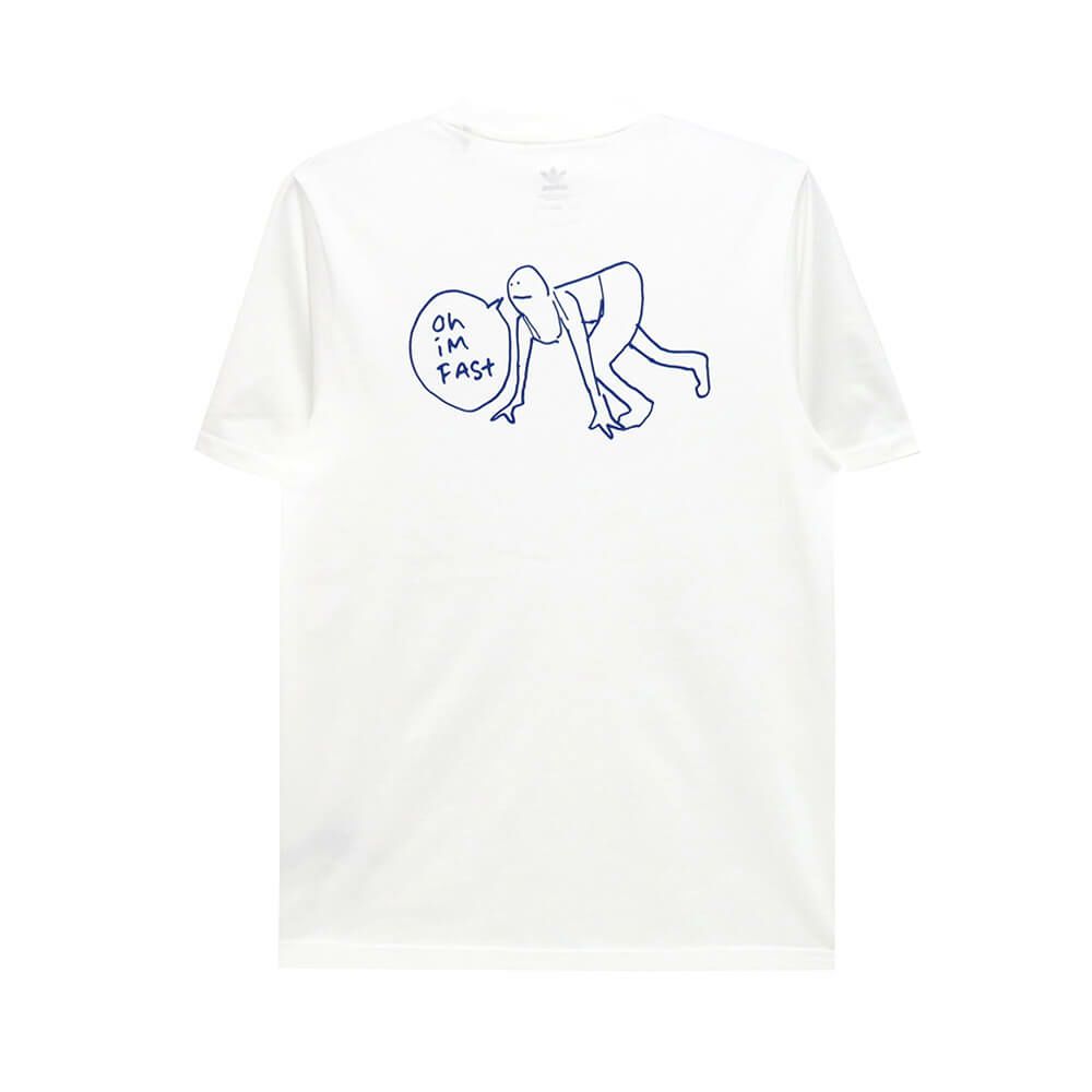 ADIDAS SKATEBOARDING T-SHIRT アディダススケートボーディング Tシャツ SHMOO G 2 WHITE スケートボード スケボー 