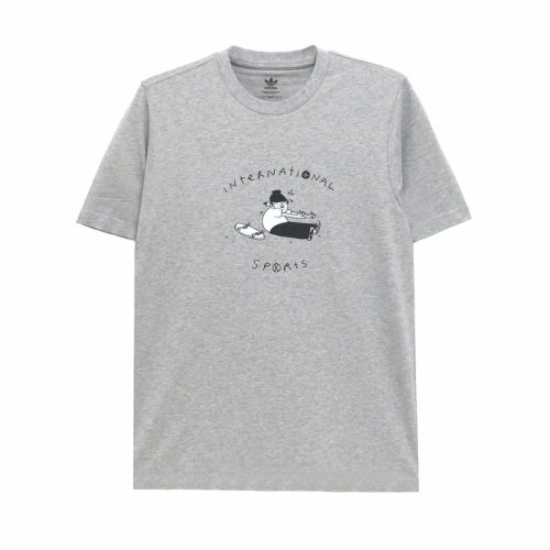 ADIDAS SKATEBOARDING T-SHIRT アディダススケートボーディング Tシャツ HJ STRETCH GREY スケートボード スケボー 