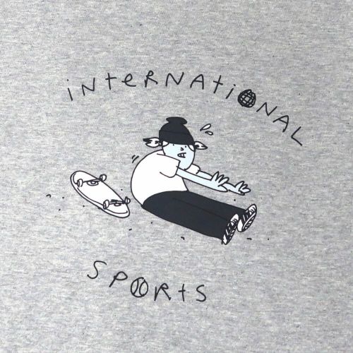 ADIDAS SKATEBOARDING T-SHIRT アディダススケートボーディング Tシャツ HJ STRETCH GREY スケートボード スケボー 2