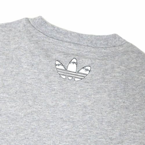 ADIDAS SKATEBOARDING T-SHIRT アディダススケートボーディング Tシャツ HJ STRETCH GREY スケートボード スケボー 3