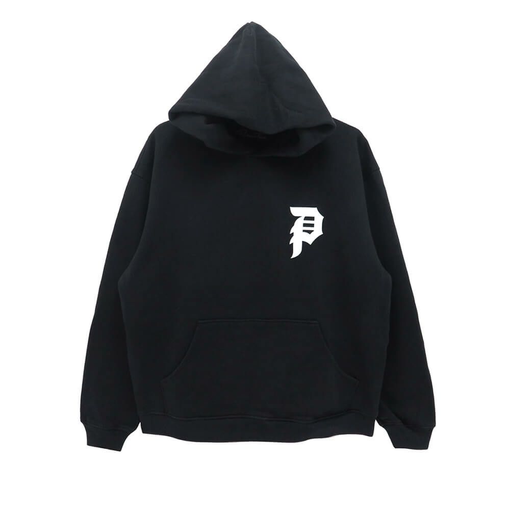 PRIMITIVE HOOD プリミティブ パーカー DIRTY P BLACK スケートボード スケボー 1