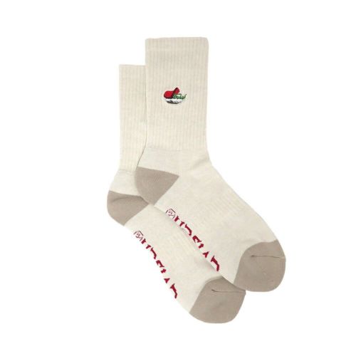 EVISEN SOCKS エビセン ソックス 靴下 SUSHI LOGO LIGHT BEIGE スケートボード スケボー 3