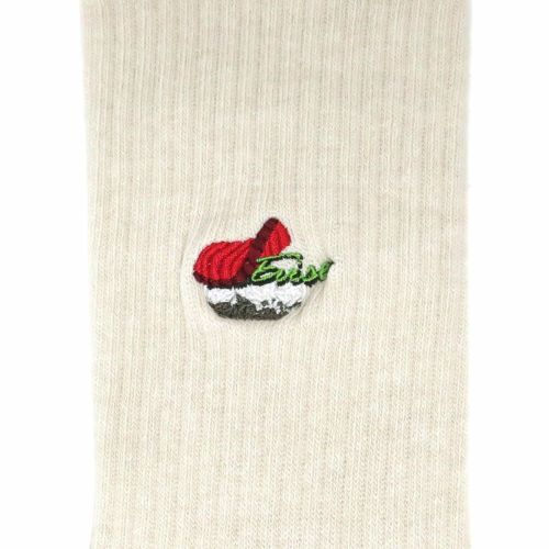 EVISEN SOCKS エビセン ソックス 靴下 SUSHI LOGO LIGHT BEIGE スケートボード スケボー 4