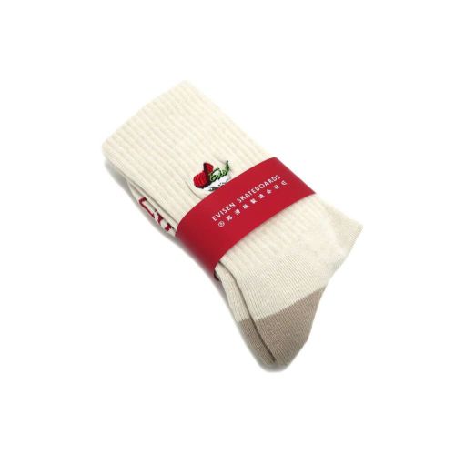 EVISEN SOCKS エビセン ソックス 靴下 SUSHI LOGO LIGHT BEIGE スケートボード スケボー 6