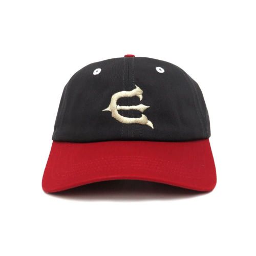  EVISEN CAP エビセン キャップ ONE-UP 6 PANEL DARK GREY/RED スケートボード スケボー 1