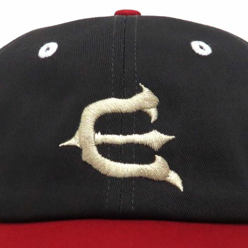  EVISEN CAP エビセン キャップ ONE-UP 6 PANEL DARK GREY/RED スケートボード スケボー 5