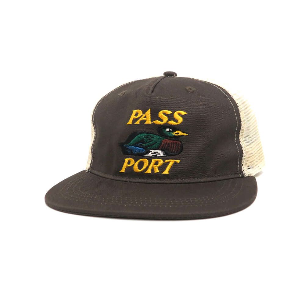PASS~PORT MESHCAP パスポート メッシュキャップ FAST DUCK WORKERS TRUCKER BARK/CREAM スケートボード スケボー 