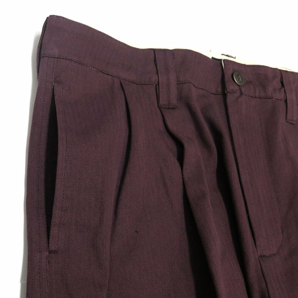 PASS~PORT PANTS パスポート パンツ ジーンズ HERRINGBONE LEAGUES CLUB DARK PLUM スケートボード スケボー 1