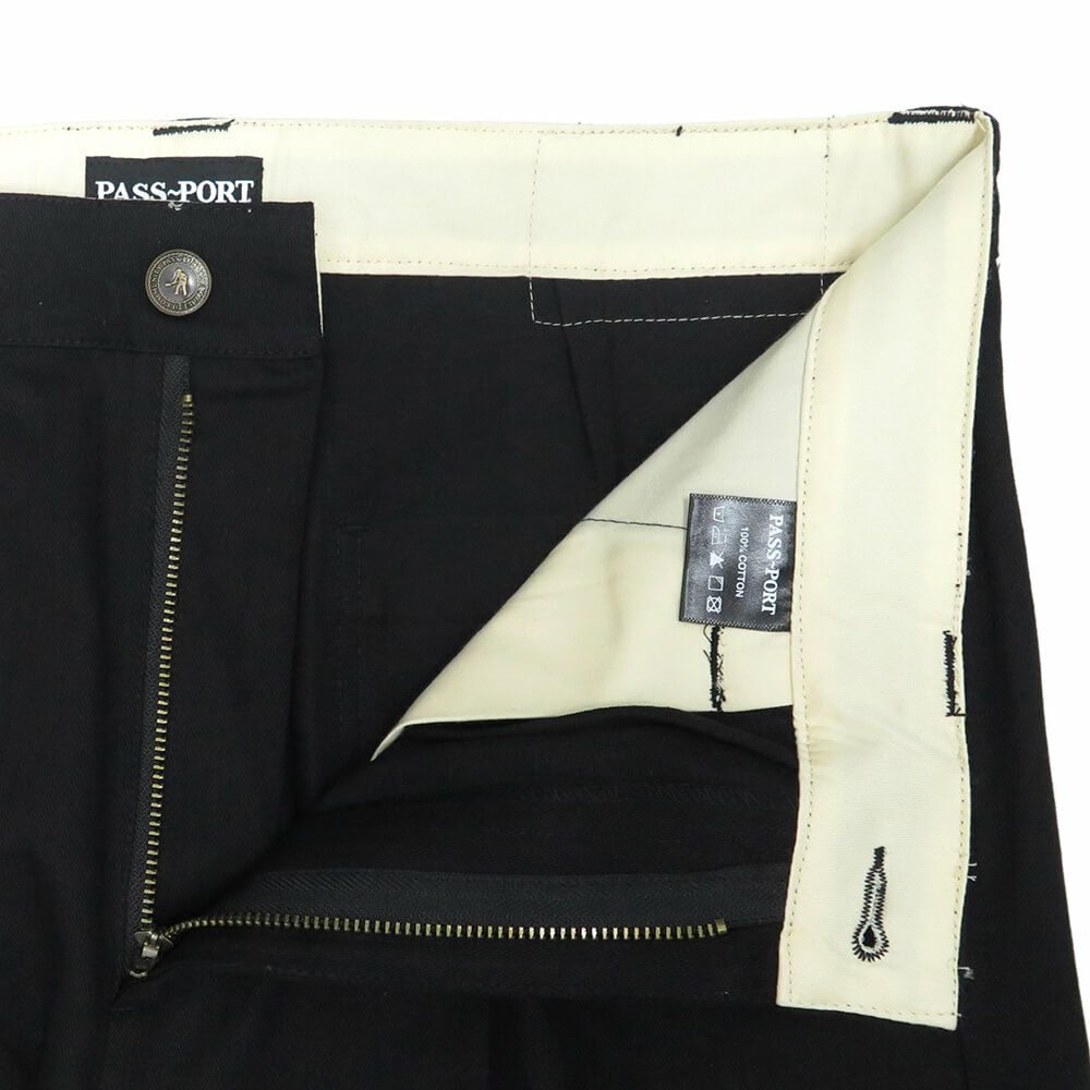 PASS~PORT PANTS パスポート パンツ ジーンズ HERRINGBONE LEAGUES CLUB BLACK スケートボード スケボー 3