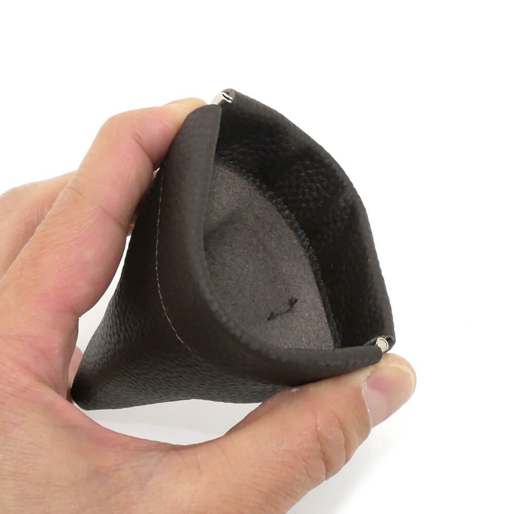 THEORIES COIN CASE セオリーズ コインケース THEORAMID GENUINE LEATHER EMBOSSED COIN/HEADPHONE POUCH BROWN スケートボード スケボー　3