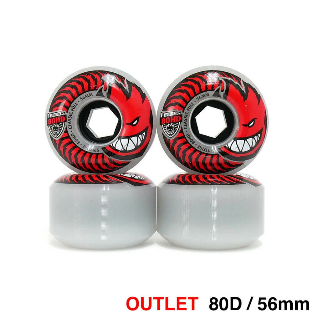 （アウトレット価格 7.370円 → 5,490円）SPITFIRE WHEEL スピットファイヤー ソフトウィール（クルーザー） 80HD CHARGERS CLASSIC FULL 56mm 黄ばみ スケートボード スケボー