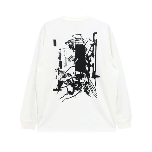 LAST RESORT AB LONG SLEEVE ラストリゾートエービー ロングスリーブTシャツ BRAIN FREEZE WHITE スケートボード スケボー 