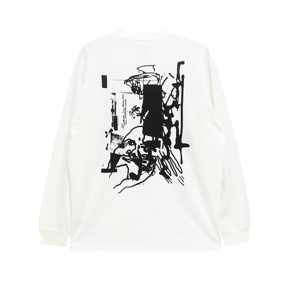 LAST RESORT AB LONG SLEEVE ラストリゾートエービー ロングスリーブTシャツ BRAIN FREEZE WHITE スケートボード スケボー 