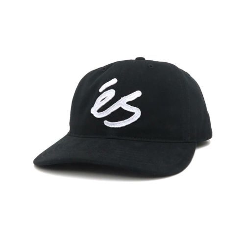 ES CAP エス キャップ SCRIPT APPLIQUE SNAPBACK BLACK スケートボード スケボー 