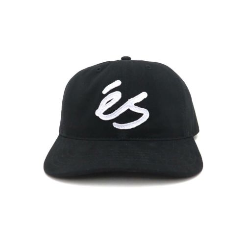 ES CAP エス キャップ SCRIPT APPLIQUE SNAPBACK BLACK スケートボード スケボー 1