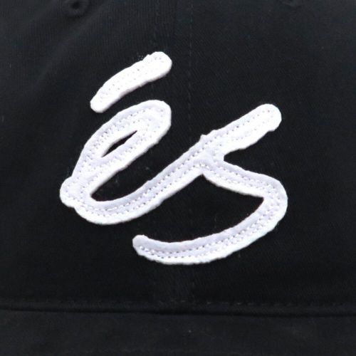 ES CAP エス キャップ SCRIPT APPLIQUE SNAPBACK BLACK スケートボード スケボー 4