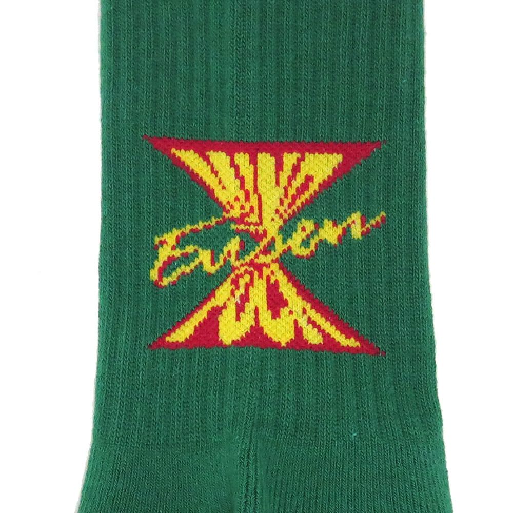 EVISEN SOCKS エビセン ソックス 靴下 MIND FUCK GREEN スケートボード スケボー 4