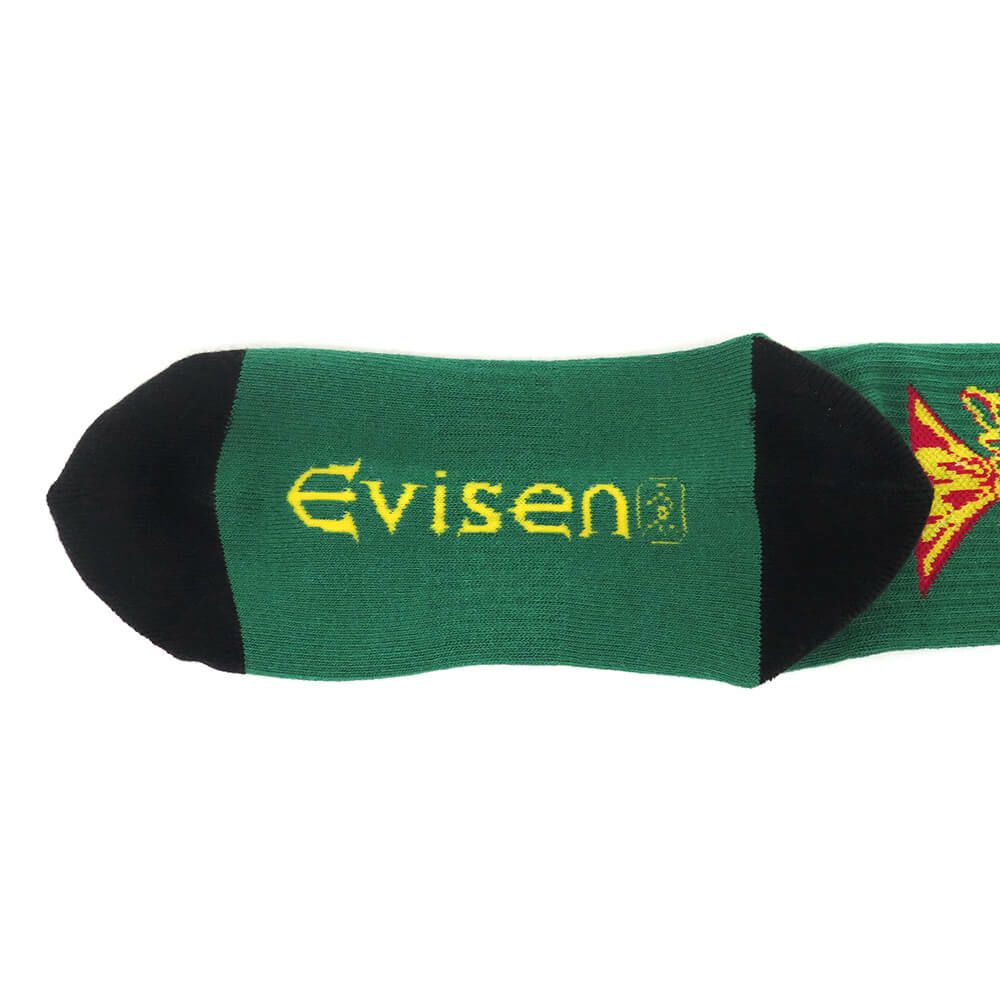 EVISEN SOCKS エビセン ソックス 靴下 MIND FUCK GREEN スケートボード スケボー 5