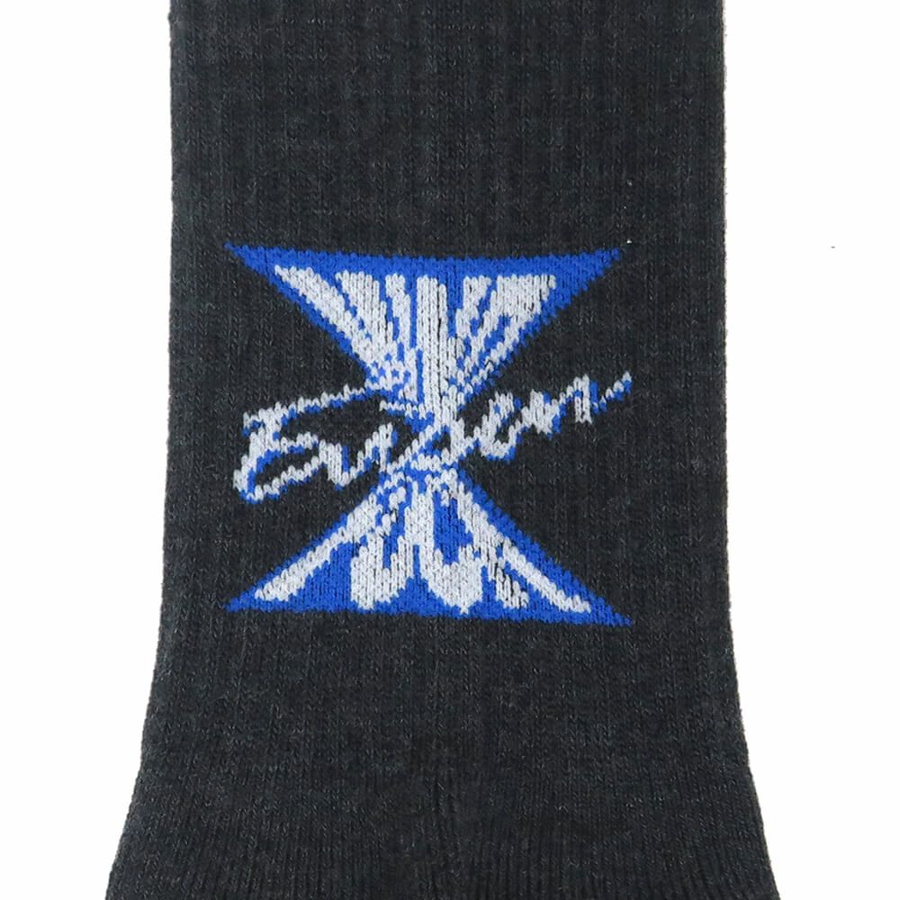 EVISEN SOCKS エビセン ソックス 靴下 MIND FUCK BLACK スケートボード スケボー 4
