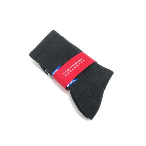 EVISEN SOCKS エビセン ソックス 靴下 MIND FUCK BLACK スケートボード スケボー 6