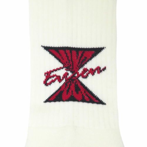 EVISEN SOCKS エビセン ソックス 靴下 MIND FUCK WHITE スケートボード スケボー 4