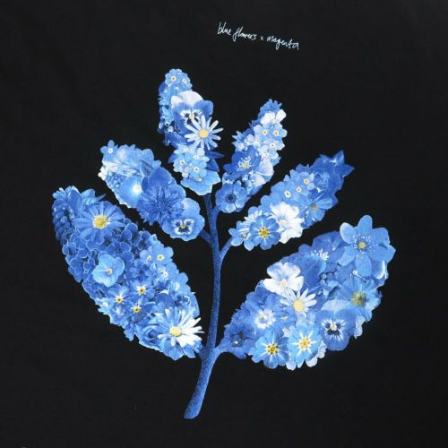 MAGENTA T-SHIRT マゼンタ Tシャツ BLUE FLOWERS COLLAB BLACK スケートボード スケボー 3