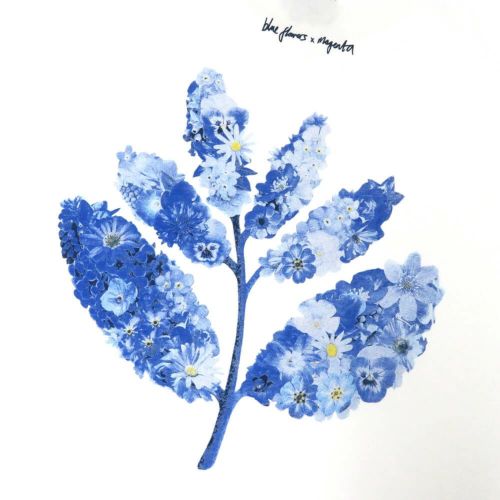 MAGENTA T-SHIRT マゼンタ Tシャツ BLUE FLOWERS COLLAB WHITE スケートボード スケボー 3