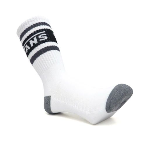 VANS SOCKS バンズ ソックス 靴下 DROP V CREW WHITE/BLACK（US企画） スケートボード スケボー 