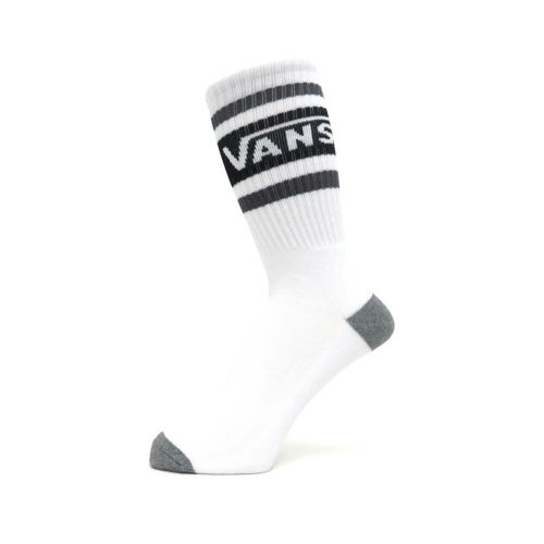 VANS SOCKS バンズ ソックス 靴下 DROP V CREW WHITE/BLACK（US企画） スケートボード スケボー 1