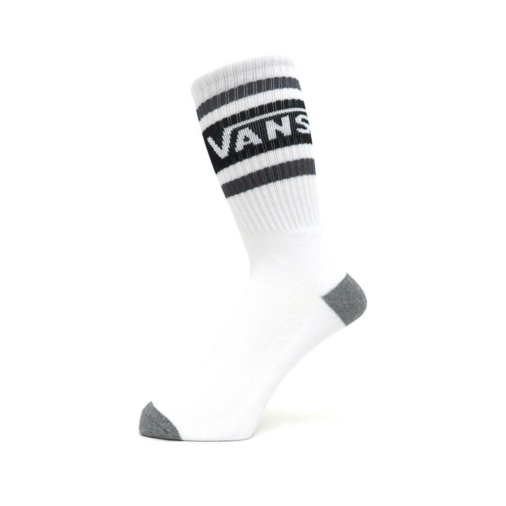 VANS SOCKS バンズ ソックス 靴下 DROP V CREW WHITE/BLACK（US企画） スケートボード スケボー 1