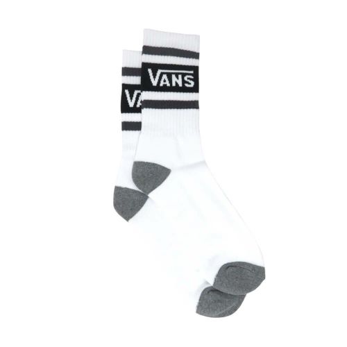 VANS SOCKS バンズ ソックス 靴下 DROP V CREW WHITE/BLACK（US企画） スケートボード スケボー 3