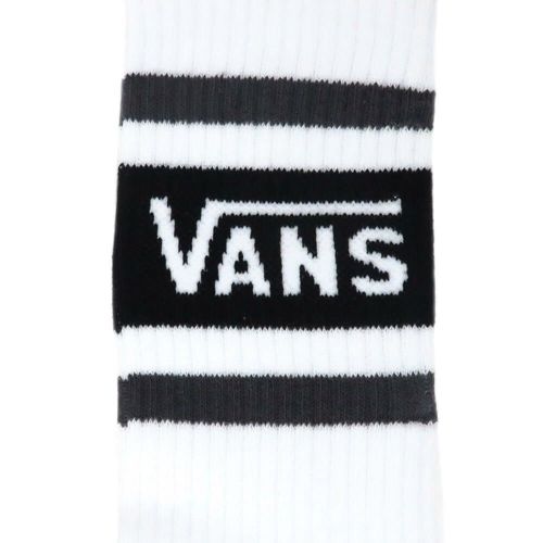 VANS SOCKS バンズ ソックス 靴下 DROP V CREW WHITE/BLACK（US企画） スケートボード スケボー 4