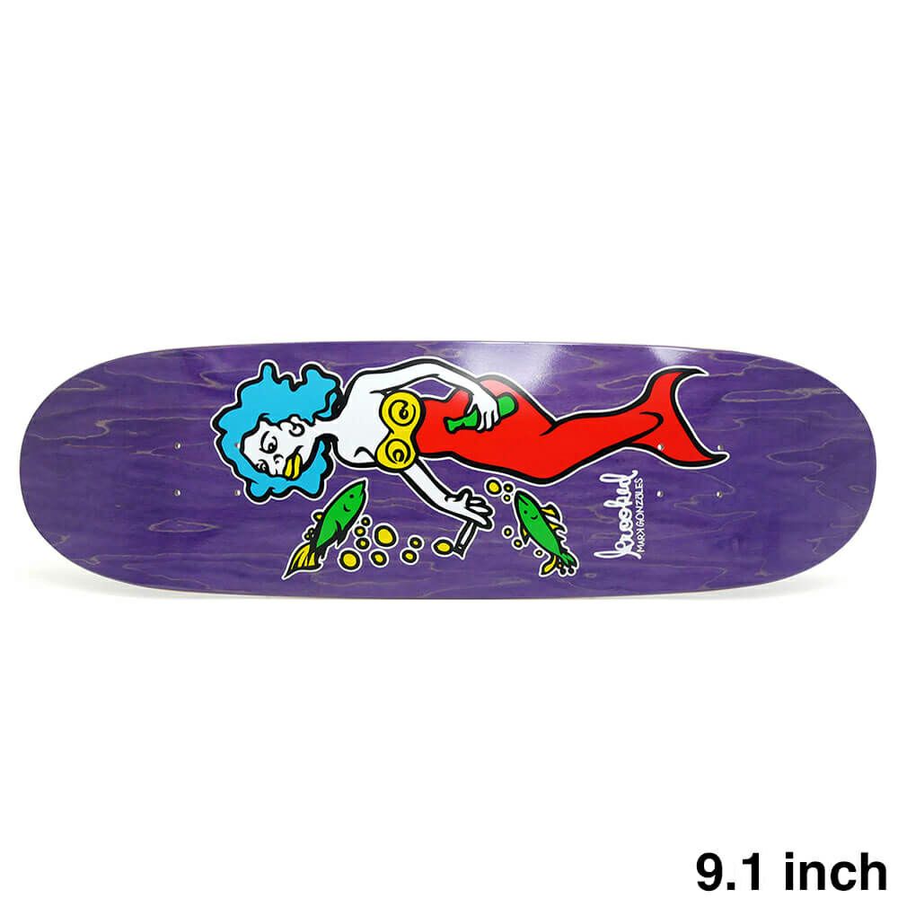 KROOKED DECK クルキッド デッキ MARK GONZALES MERMAID PURPLE STAIN 9.1 スケートボード スケボー