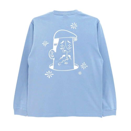 CALIFORNIA STREET LONG SLEEVE カリフォルニアストリート ロングスリーブTシャツ HUNTING by ESOW ACID BLUE スケートボード スケボー