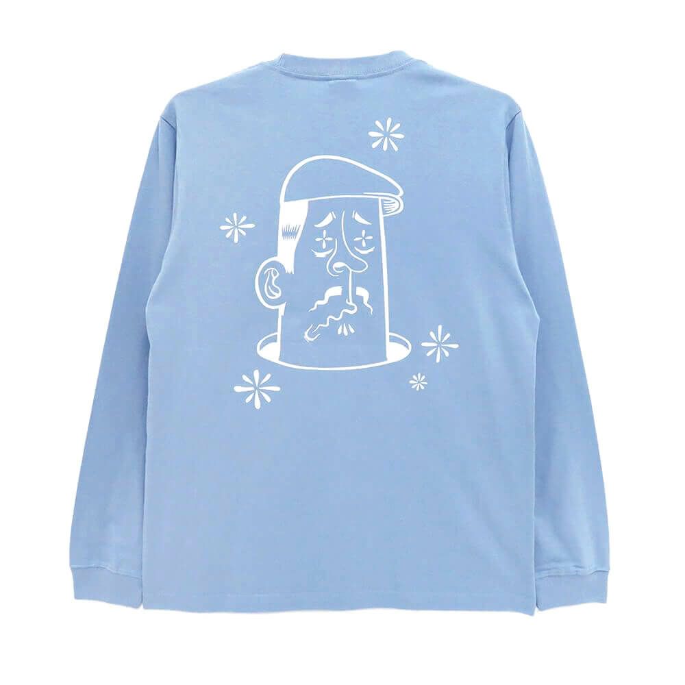 CALIFORNIA STREET LONG SLEEVE カリフォルニアストリート ロングスリーブTシャツ HUNTING by ESOW ACID BLUE スケートボード スケボー