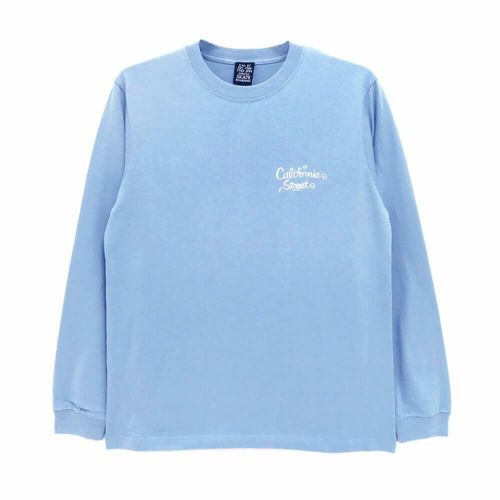 CALIFORNIA STREET LONG SLEEVE カリフォルニアストリート ロングスリーブTシャツ HUNTING by ESOW ACID BLUE スケートボード スケボー 01
