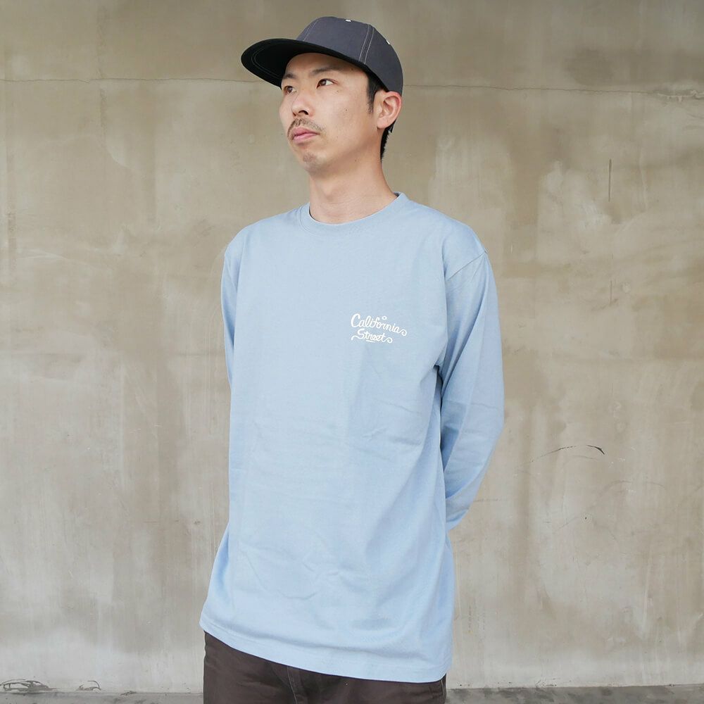 CALIFORNIA STREET LONG SLEEVE カリフォルニアストリート ロングスリーブTシャツ HUNTING by ESOW ACID BLUE スケートボード スケボー 04