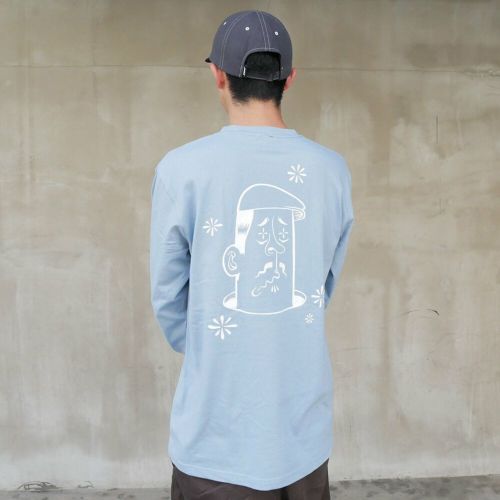 CALIFORNIA STREET LONG SLEEVE カリフォルニアストリート ロングスリーブTシャツ HUNTING by ESOW ACID BLUE スケートボード スケボー 05